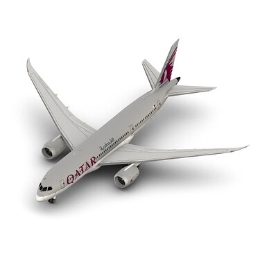 B788 Qatar render