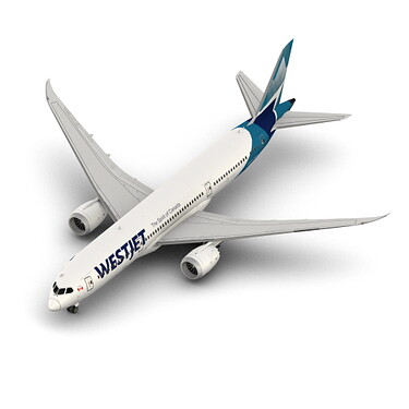 B789 Westjet render