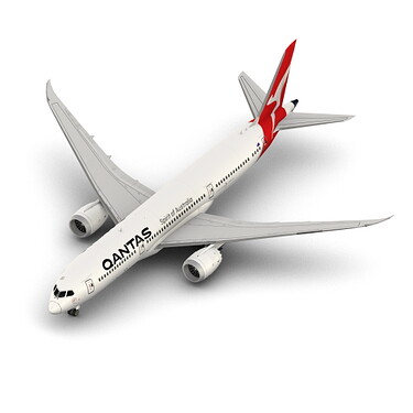 B789 Qantas render