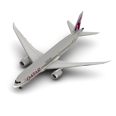 B789 Qatar render