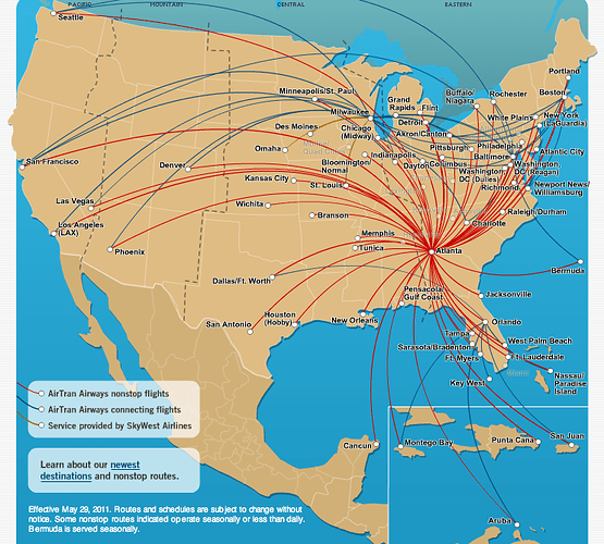 AirTran-Route-Map