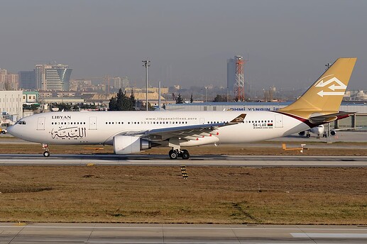 [[File:Libyan Airlines A330-200 5A-LAR IST Dec 2013.png|thumb|Libyan Airlines A330-200 5A-LAR IST Dec 2013
