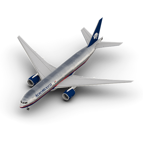 B772 AeroMexico Chrome