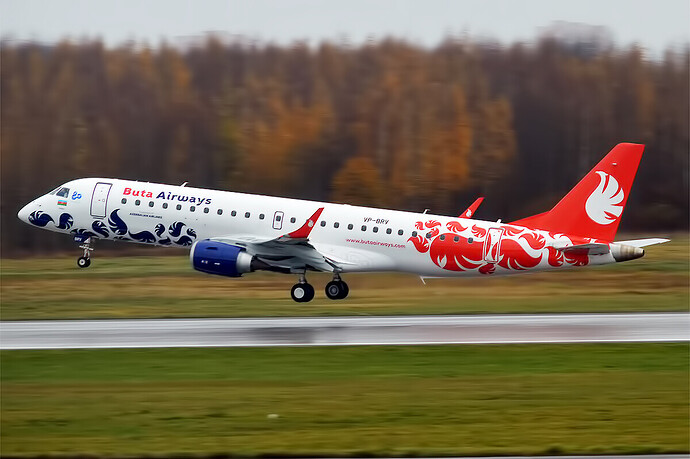 Buta_Airways,_VP-BRV,Embraer_ERJ-190LR(44755335785)