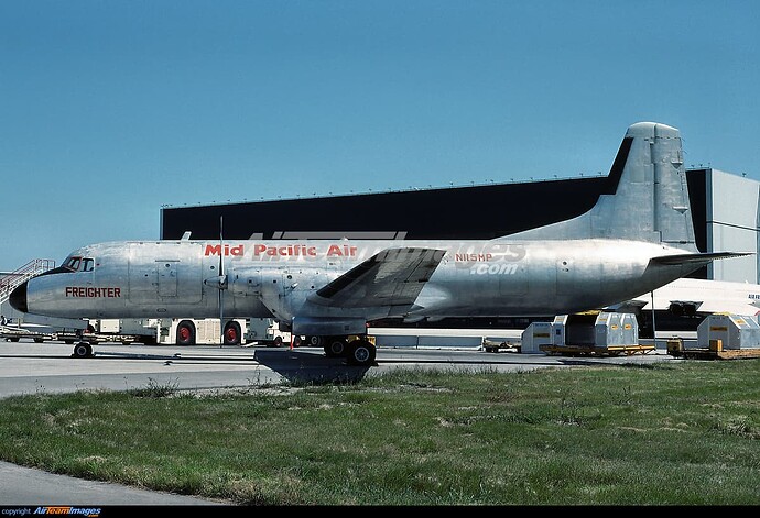 Mid Pacific Air YS-11, possibly YS-11A-300 configured for pure cargo.