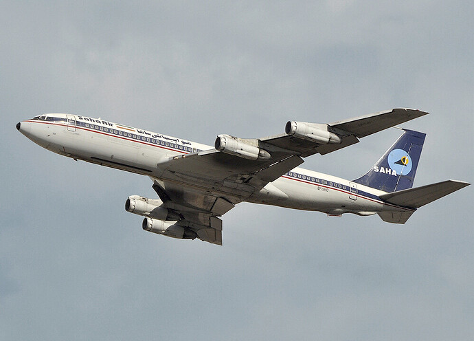 By Saha_Air_Boeing_707_Haghgoo-1.jpg: Danial Haghgooderivative work: Altair78 (talk) - Saha_Air_Boeing_707_Haghgoo-1.jpg, GFDL 1.2, https://commons.wikimedia.org/w/index.php?curid=17134747
