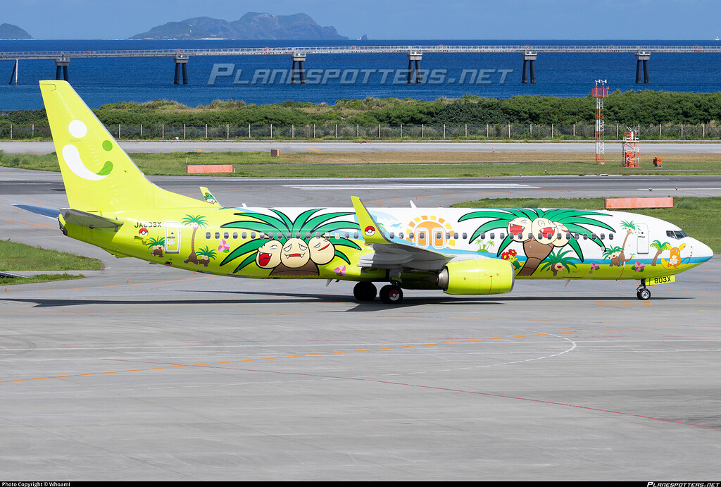 う*な様 Solaseed Air B737-800 Nassi Jet 𝚒𝙿𝚘𝚗𝚍𝚓𝚞𝚗𝚐_ | Say hello to 💚Solaseed Air💚 🎟️B737-800
