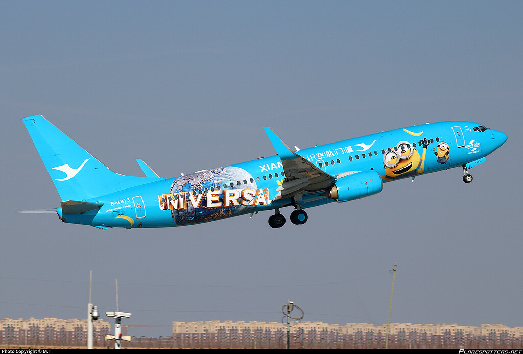 CXA / B738 - Xiamen Air (Universal Beijing Resort - Minion Land