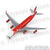 A343 AirAsiaX render
