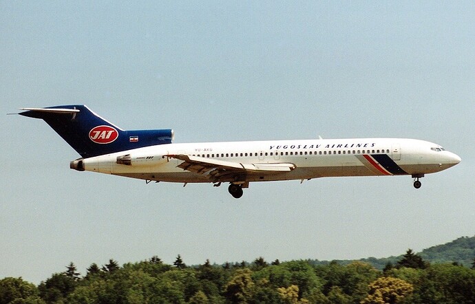 By JetPix - Gallery page http://www.airliners.net/photo/JAT---Yugoslav/Boeing-727-2H9-Adv/0200649/LPhoto http://cdn-www.airliners.net/aviation-photos/photos/9/4/6/0200649.jpg, GFDL 1.2, https://commons.wikimedia.org/w/index.php?curid=28607390
