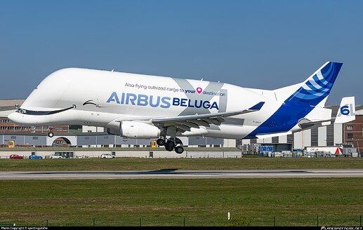Beluga XL 6 with winking livery