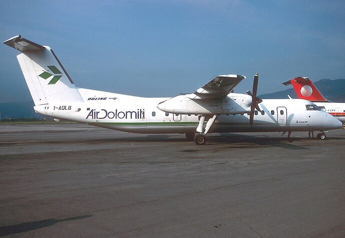Air Dolomiti dh8c first livery 2