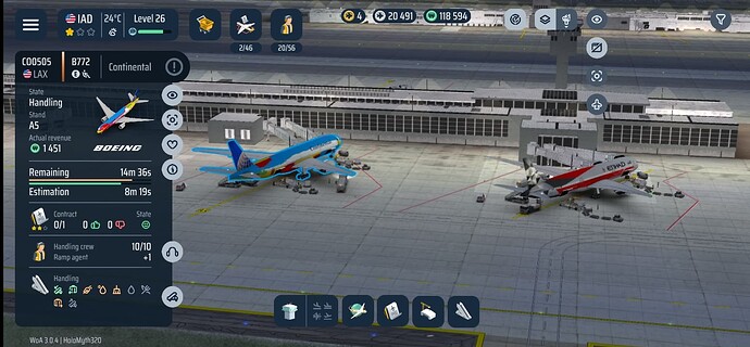 IAD Continental B772 and Etihad B789