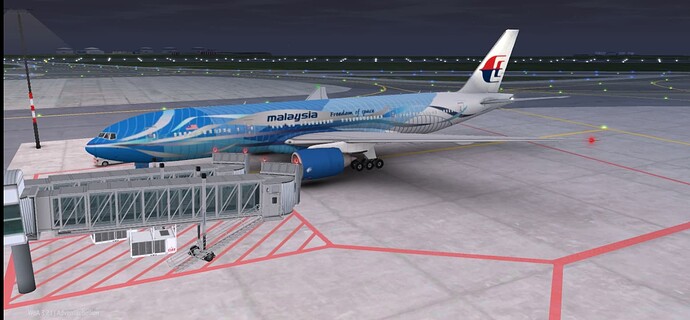 Malaysia Airlines Heliconia B772 In PRG at Stand 13