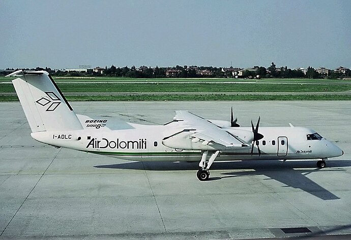 Air Dolomiti dh8c first livery