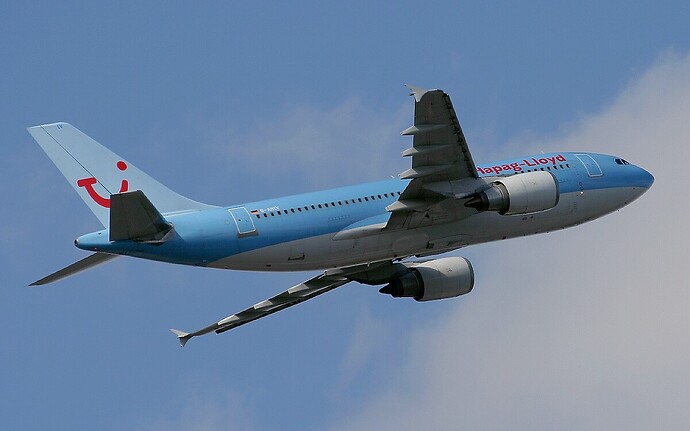 By Konstantin von Wedelstaedt - Gallery page http://www.airliners.net/photo/Hapag-Lloyd/Airbus-A310-204/0425366/LPhoto http://cdn-www.airliners.net/aviation-photos/photos/6/6/3/0425366.jpg, GFDL 1.2, https://commons.wikimedia.org/w/index.php?curid=26862583