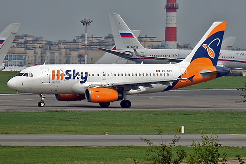 [[File:HiSky, ER-SKY, Airbus A319-131.jpg|thumb|HiSky Airbus A319-100]]
